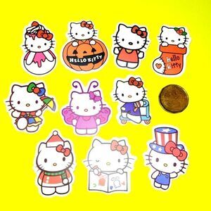 3/$20 brand new 10x waterproof hello kitty stickers